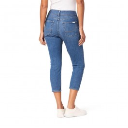 Women's Blue Slim Fit Capri Pants