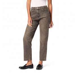 Women's Brown High Rise Straight Jeans