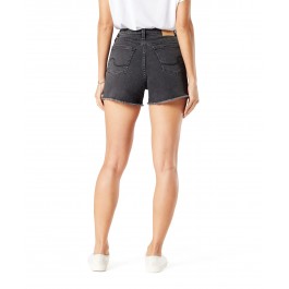 Women's Dark Grey High Rise Short Jeans