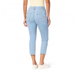 Women's Light Blue Slim Fit Cropped Jeans