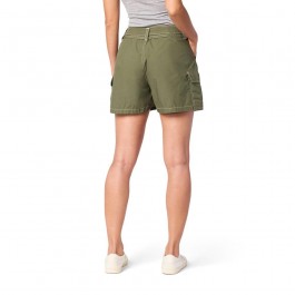 Women's Olive Green Cargo Short Jeans
