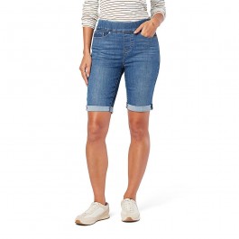 Women's cuffed knee-length jeans