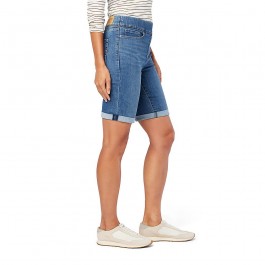 Women's cuffed knee-length jeans