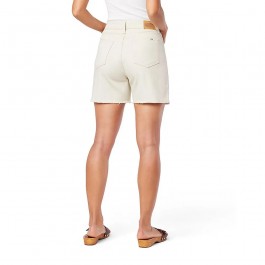 Women's high waist white short jeans