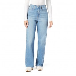 Women's light blue loose straight jeans