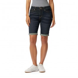 Women's mid-rise stretch knee jeans
