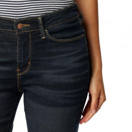 Women's mid-rise stretch knee jeans